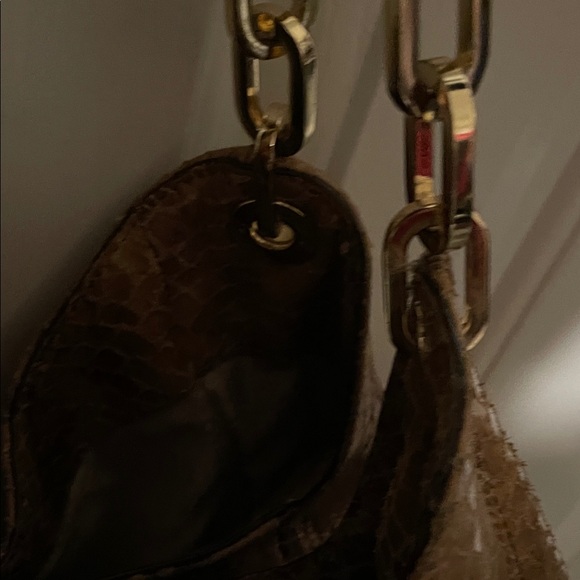 Michael Kors Tan and Brown Snake Print Hobo Bag - Picture 14 of 14